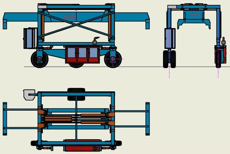 Rubber Tired Container Straddle Carrier